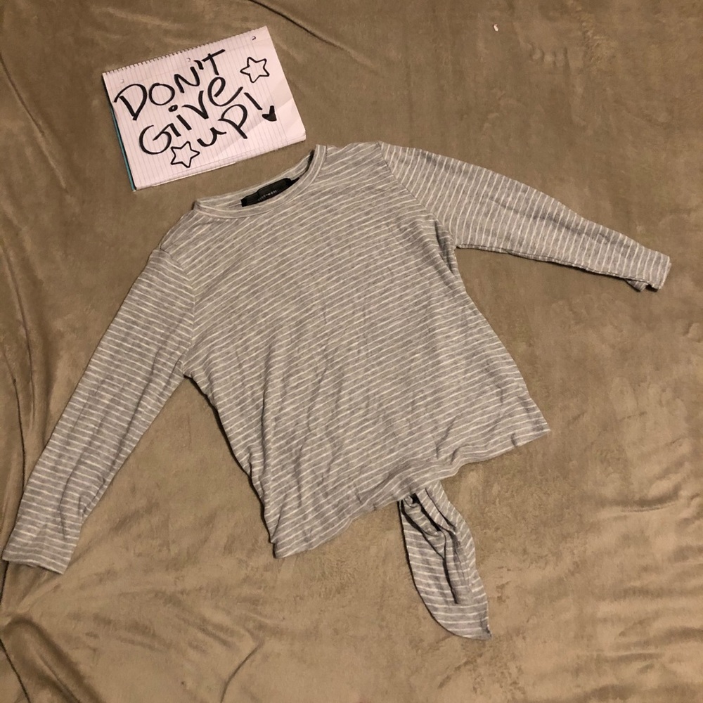 Code X mode striped long sleeve shirt